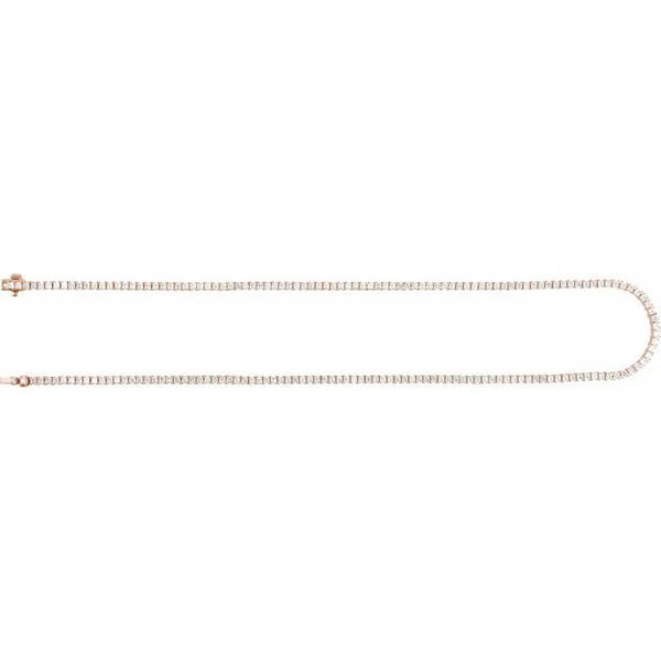 Lab Grown Diamond Round Cut Tennis Necklace