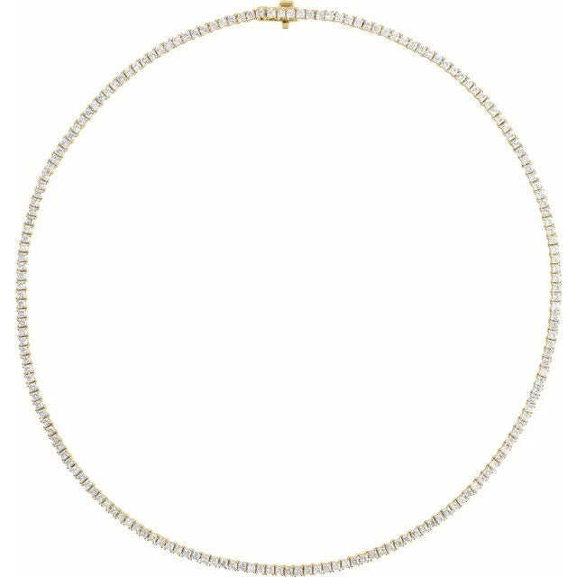 9 Carats Lab Grown Diamond Tennis Necklace