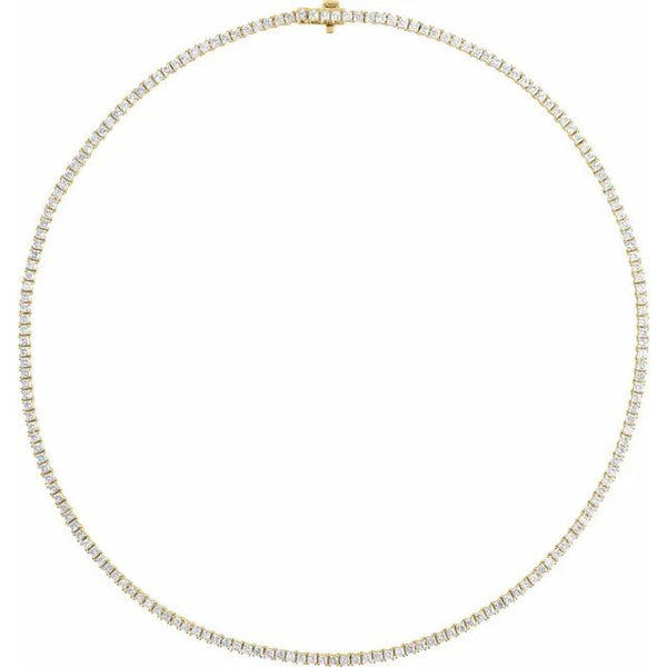 Lab Grown Diamond Round Cut Tennis Necklace