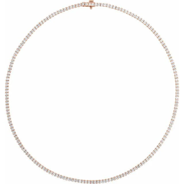 9 Carats Lab Grown Diamond Tennis Necklace
