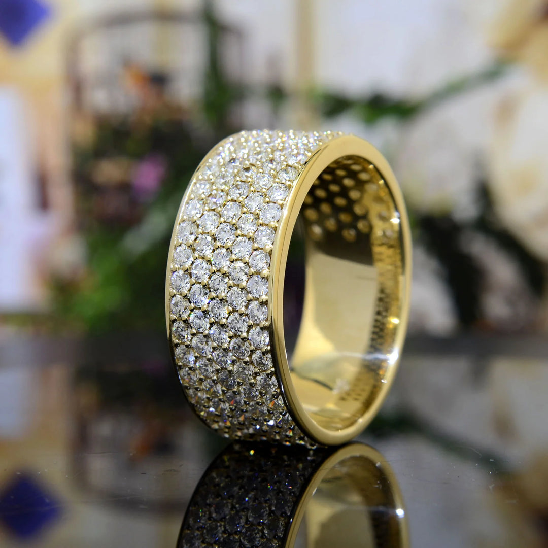 Lab Grown Round Cut Men's Diamond Ring 8mm (3.0 Ctw)