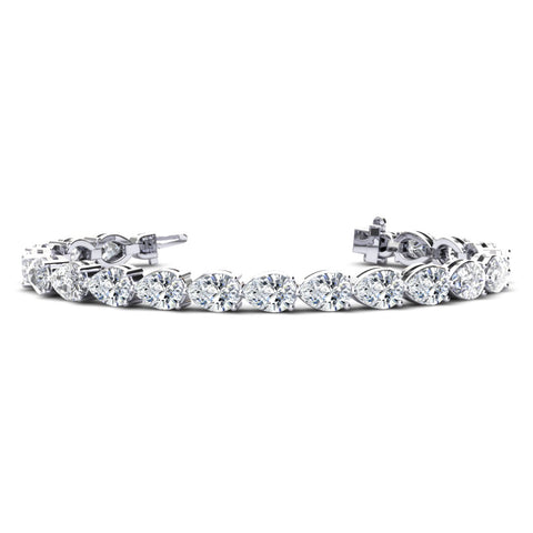 11 Carat East West Pear Cut Tennis Bracelet Natural Earth Mined ALL GIA Certified