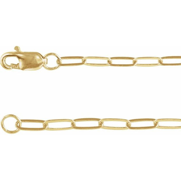 Link Chain 14K Solid Gold 2.1mm