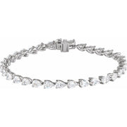 Lab Grown Pear Cut Tennis Bracelet (6.5 Ctw.)