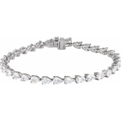 Lab Grown Pear Cut Tennis Bracelet (6.5 Ctw.)