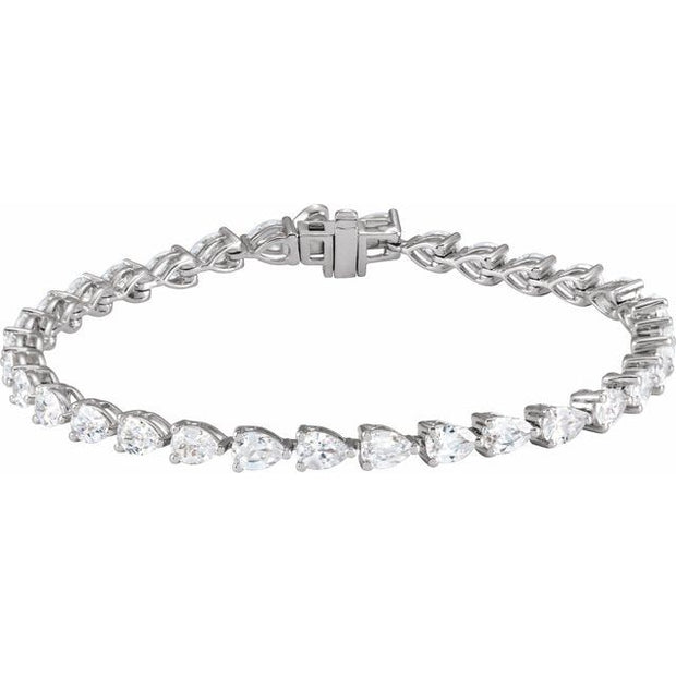 Lab Grown Pear Cut Tennis Bracelet (6.5 Ctw.)