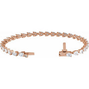 Lab Grown Pear Cut Tennis Bracelet (6.5 Ctw.)