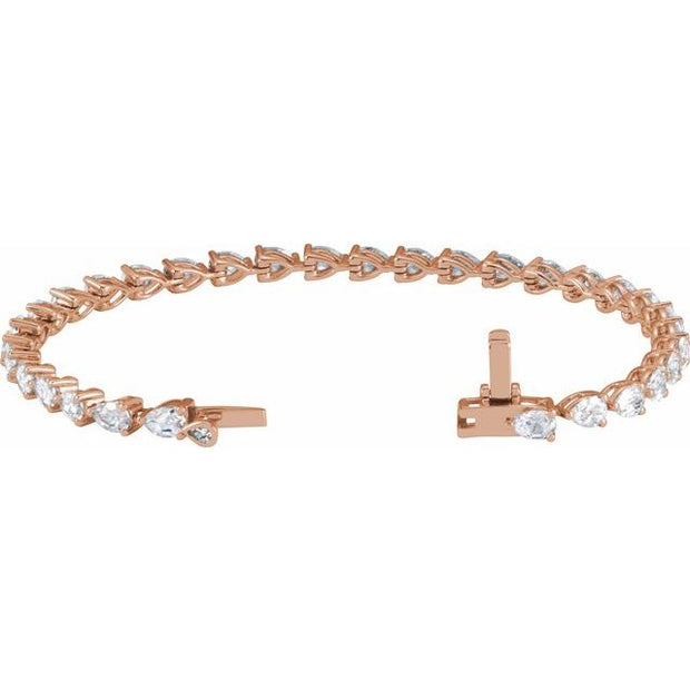 Lab Grown Pear Cut Tennis Bracelet (6.5 Ctw.)