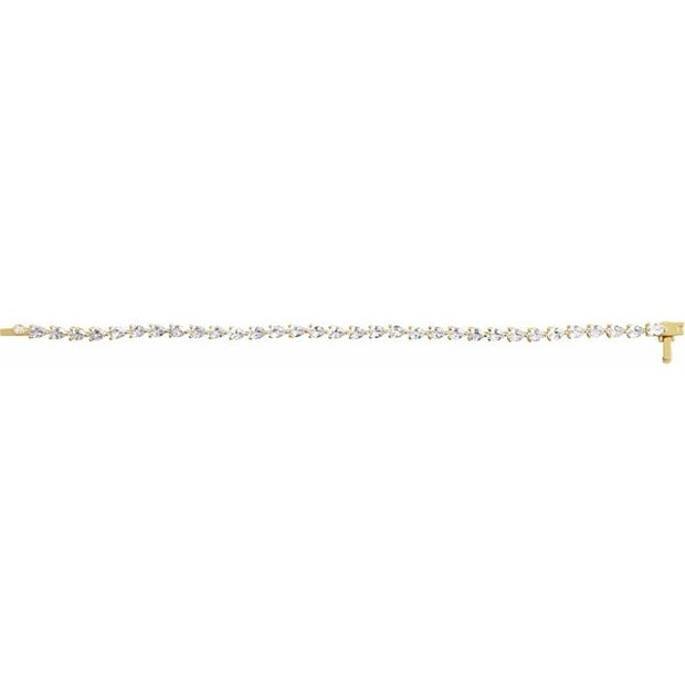 Lab Grown Pear Cut Tennis Bracelet (6.5 Ctw.)