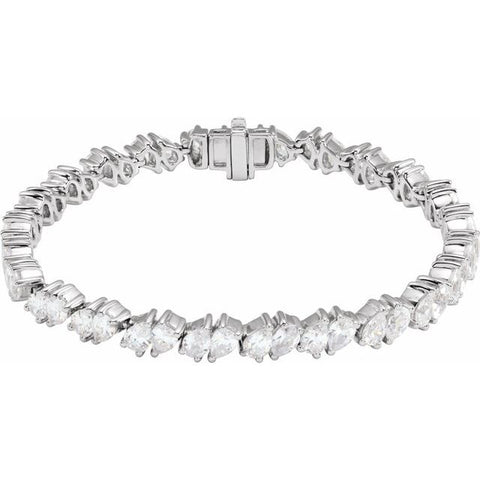Lab Grown Twin Pear Cut Tennis Bracelet (9.5 Ctw.)