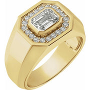1.75 Ctw Men's Engagement Ring Emerald Cut G Color VS1 GIA Certified