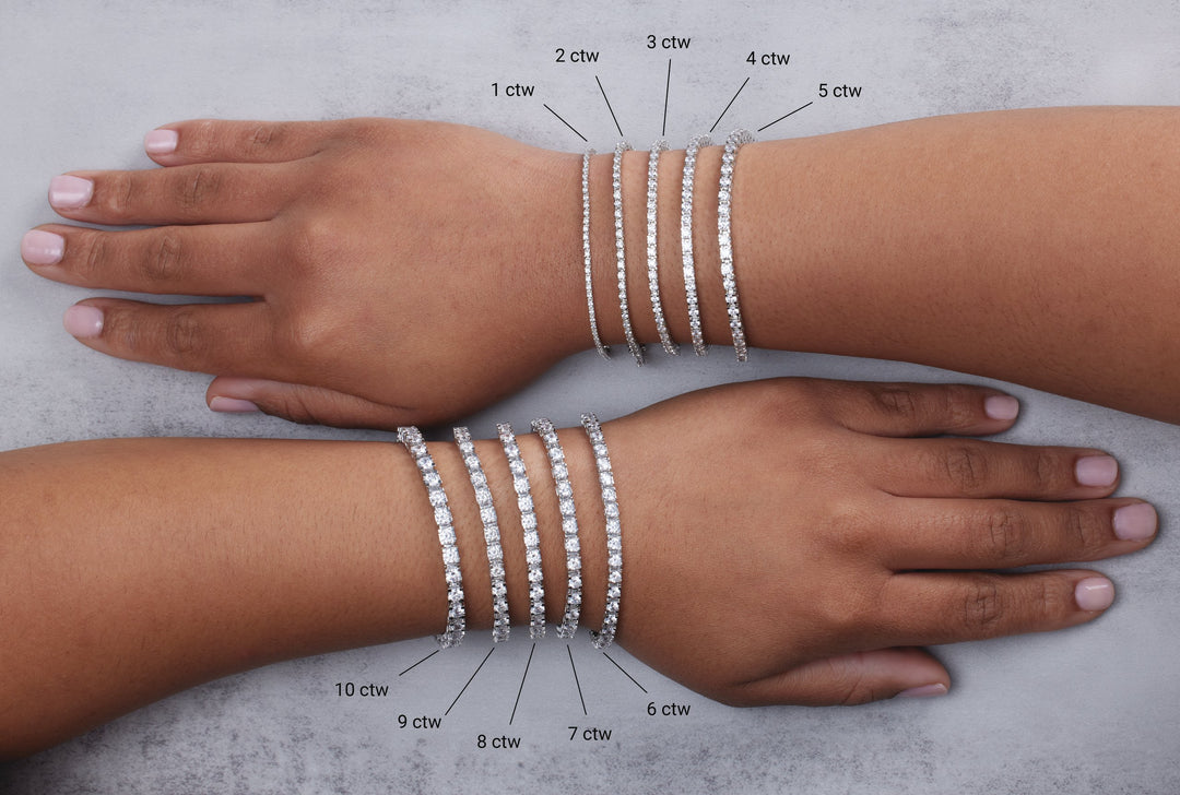 3 Carats Tennis Bracelet Natural Earth Mined Diamonds F-G Color SI1 Clarity