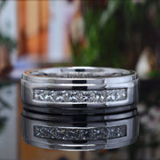 1 Carat Men's Diamond Ring Channel Set 6mm Width F-G Color Vs1 Clarity