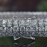 Lab Grown 3-Row Round Cut Tennis Bracelet (14 Ctw.)