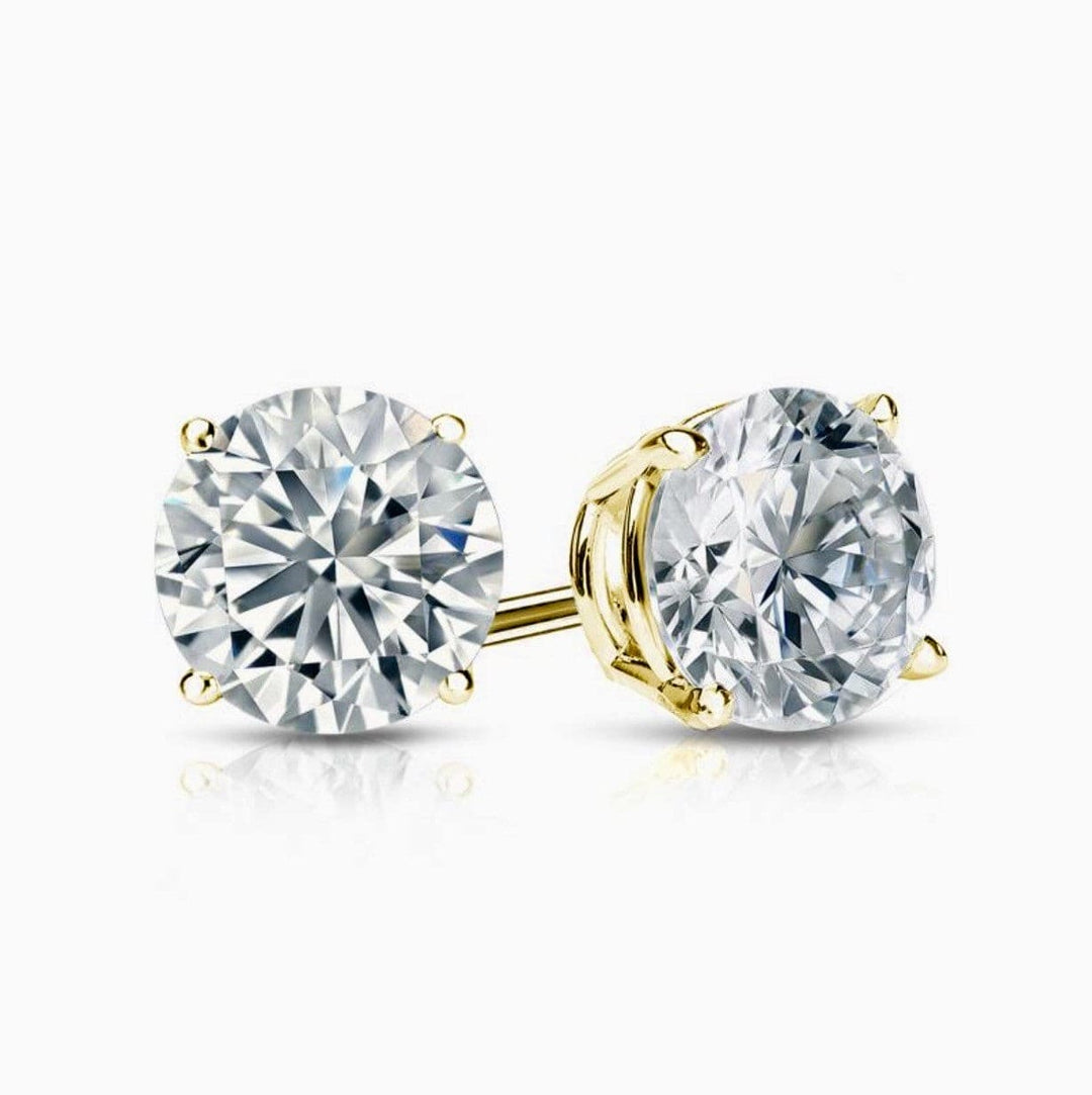 Lab Grown Diamond Stud Earrings (Round Cut)