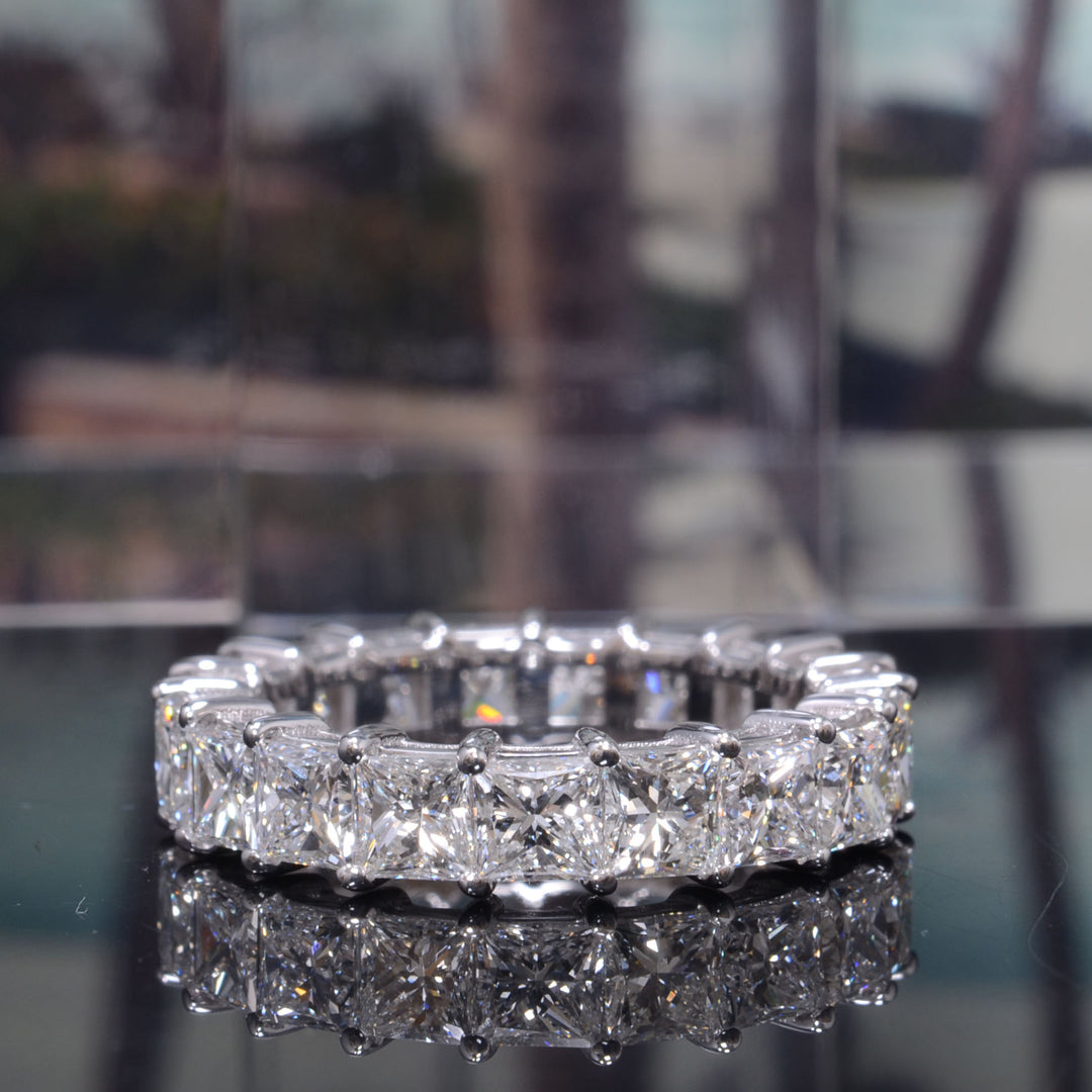 Lab Grown Eternity Band Princess Cut