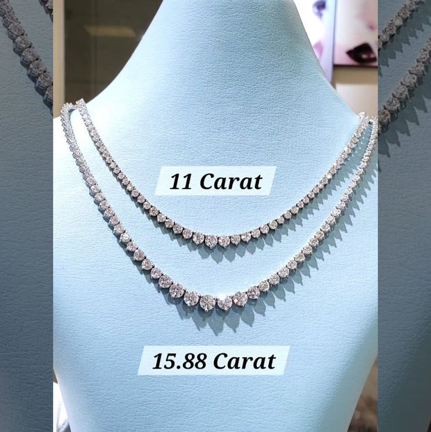 11 Carats Riviera Tennis Necklace