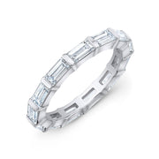 Baguette Eternity Ring Channel Set White