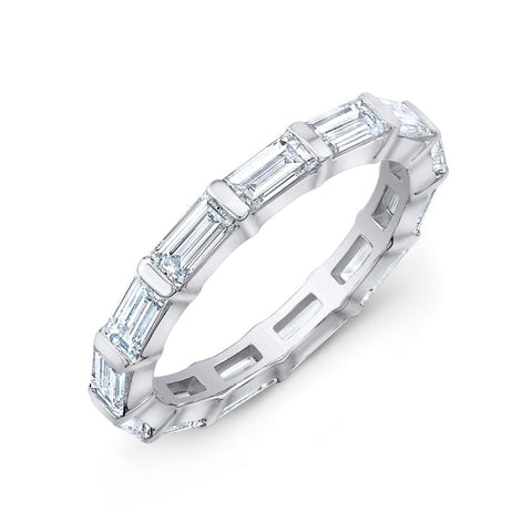 Baguette Eternity Ring Channel Set White