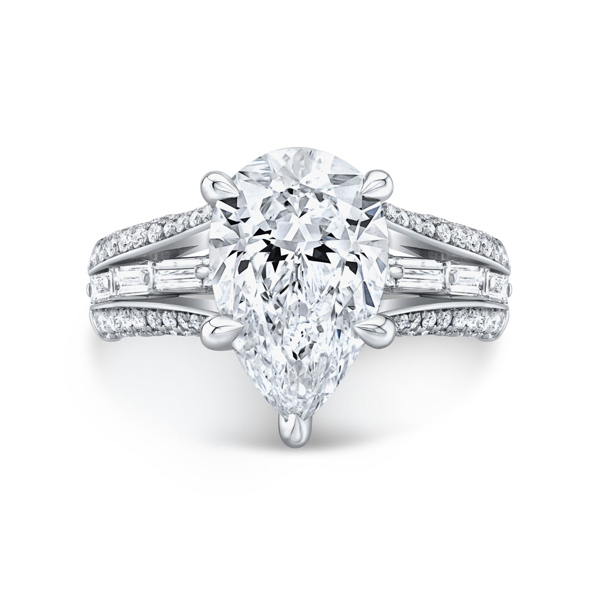 1743703310 pear bagutte vintage style engagement ring