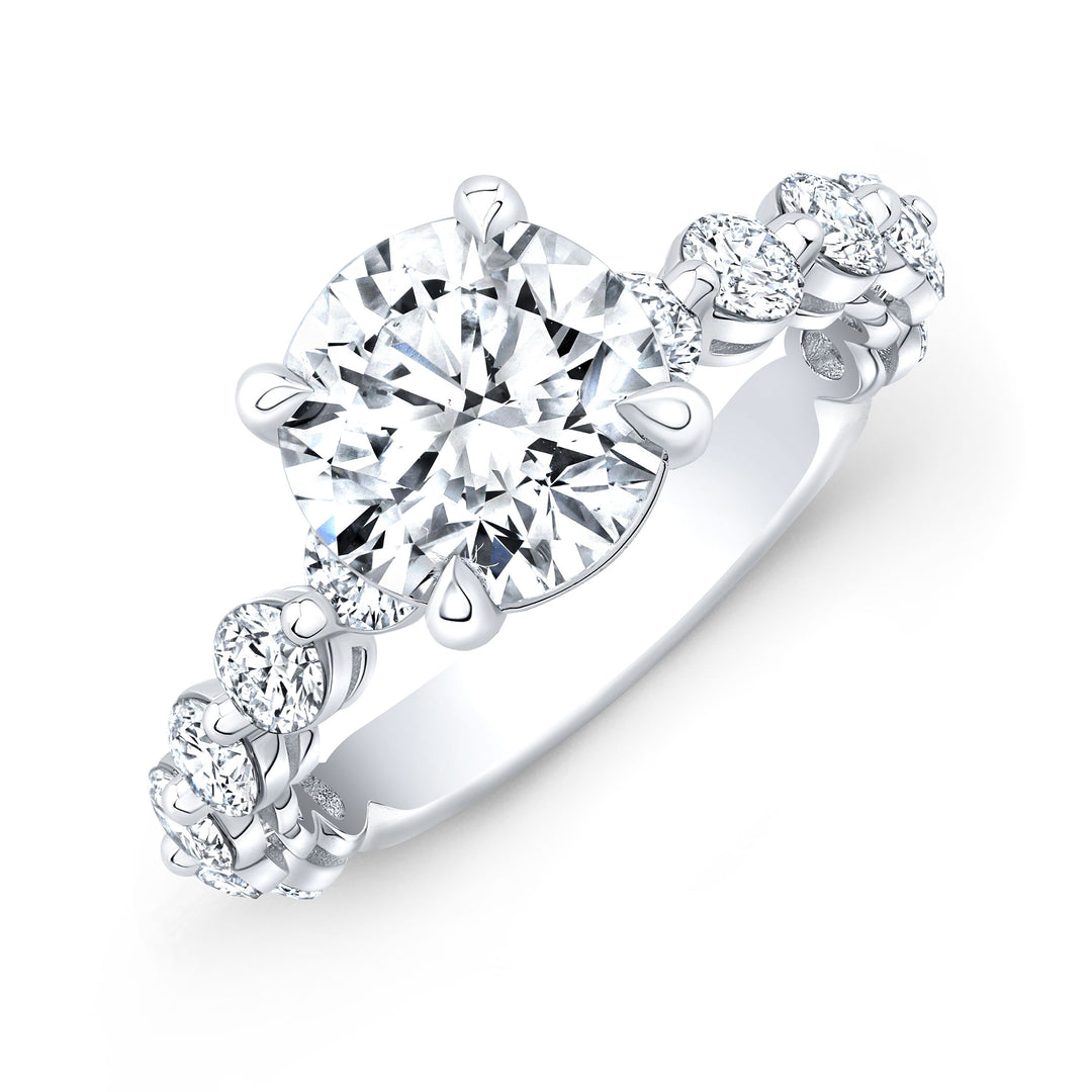 2.20 Ctw Round Cut Engagement Ring Single Prong Setting F,VS1 GIA Certified