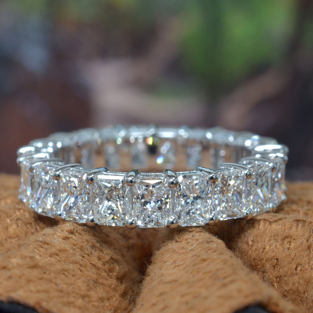 Radiant Cut Eternity Band Lab Grown