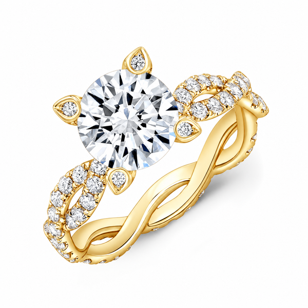 Infinity Twist with Pave Prongs