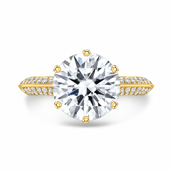 Knife Edge Solitaire with Pave