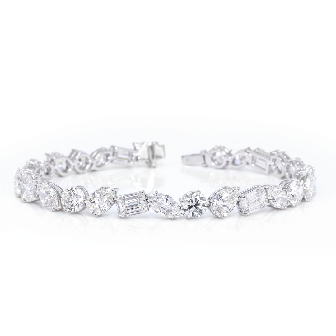 mix shape diamond on white background