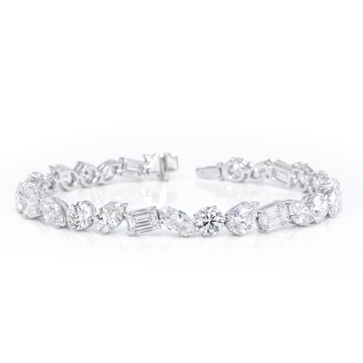 Mix shape diamond on white background