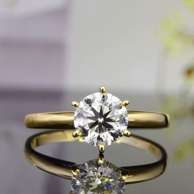 Solitaire Diamond Engagement Ring