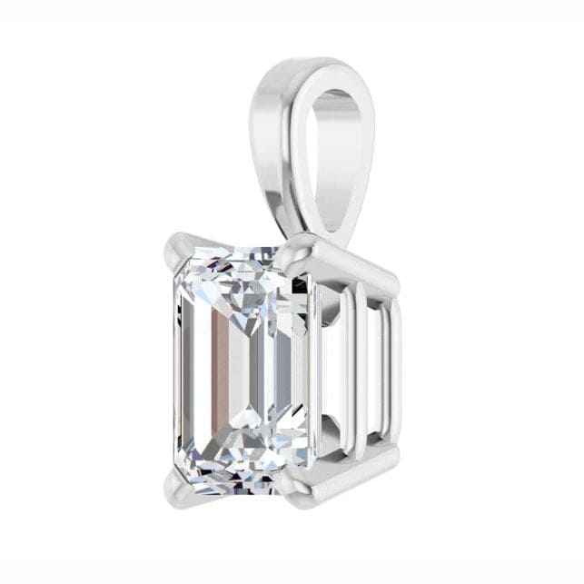 Lab Grown Diamond Emerald Cut Solitaire Necklace