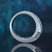 4.00 Ctw. Men's Princess Cut Tension Set Diamond Ring G Color VS1 GIA Certified