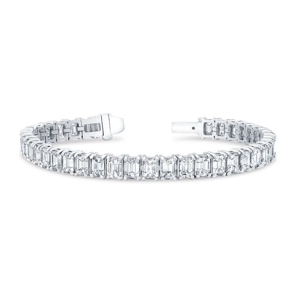 Lab Grown Diamond Emerald Cut Tennis Bracelet
