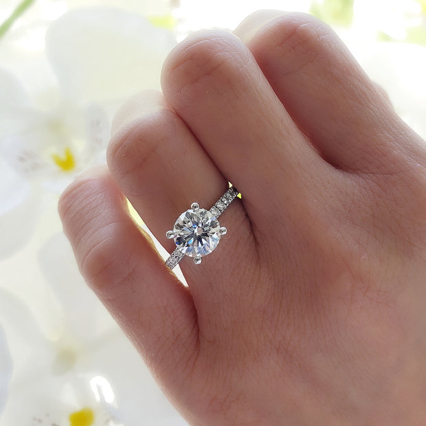 2.50 Ct. Round Cut Engagement Ring GIA G Color VVS GIA Certified