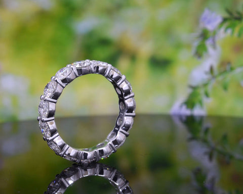 4.50 Carat Round Cut Eternity Band All GIA Certified Classic Style