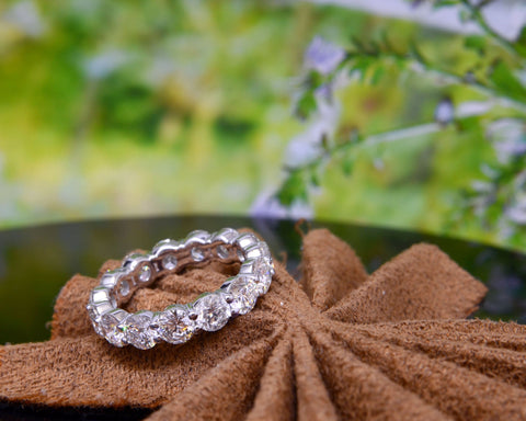 4.50 Carat Round Cut Eternity Band All GIA Certified Classic Style