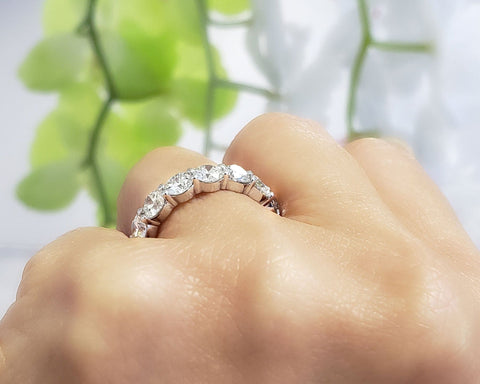 4.50 Carat Round Cut Eternity Band All GIA Certified Classic Style
