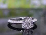 Knife Edge Pave Engagement Ring