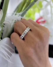 Lab Grown Diamond Emerald Cut Half Eternity Band
