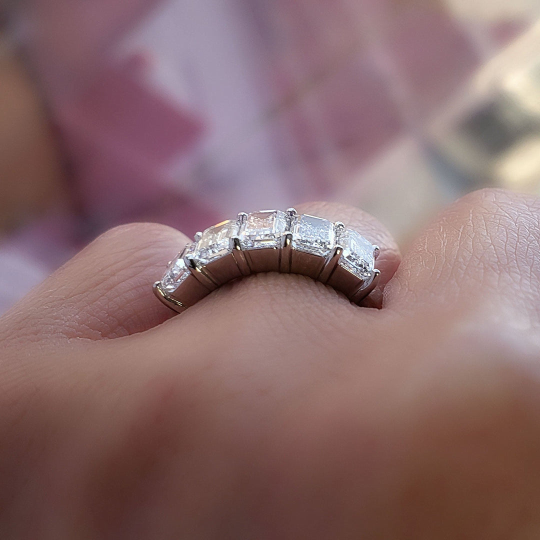 3.00 Ct. Emerald Cut 5 Stone Diamond Ring F-G Color VS1 Clarity GIA Certified