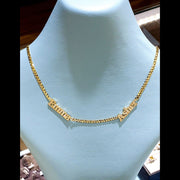 Diamond Name Necklace Cuban Curb Chain Custom Made