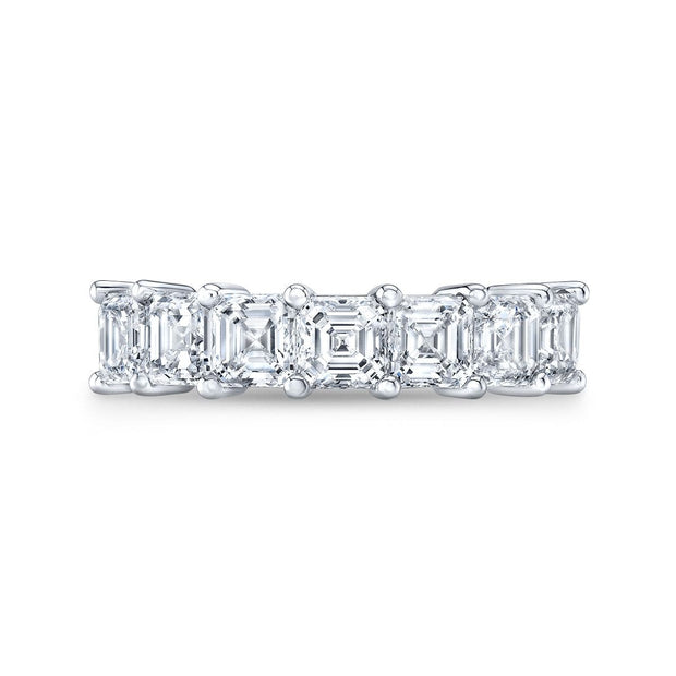 Half Eternity Band Asscher Cut Lab Grown Diamonds