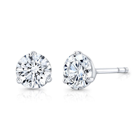 2.00 Ctw. Diamond Stud Earrings F Color VS2 Clarity GIA Certified 3X