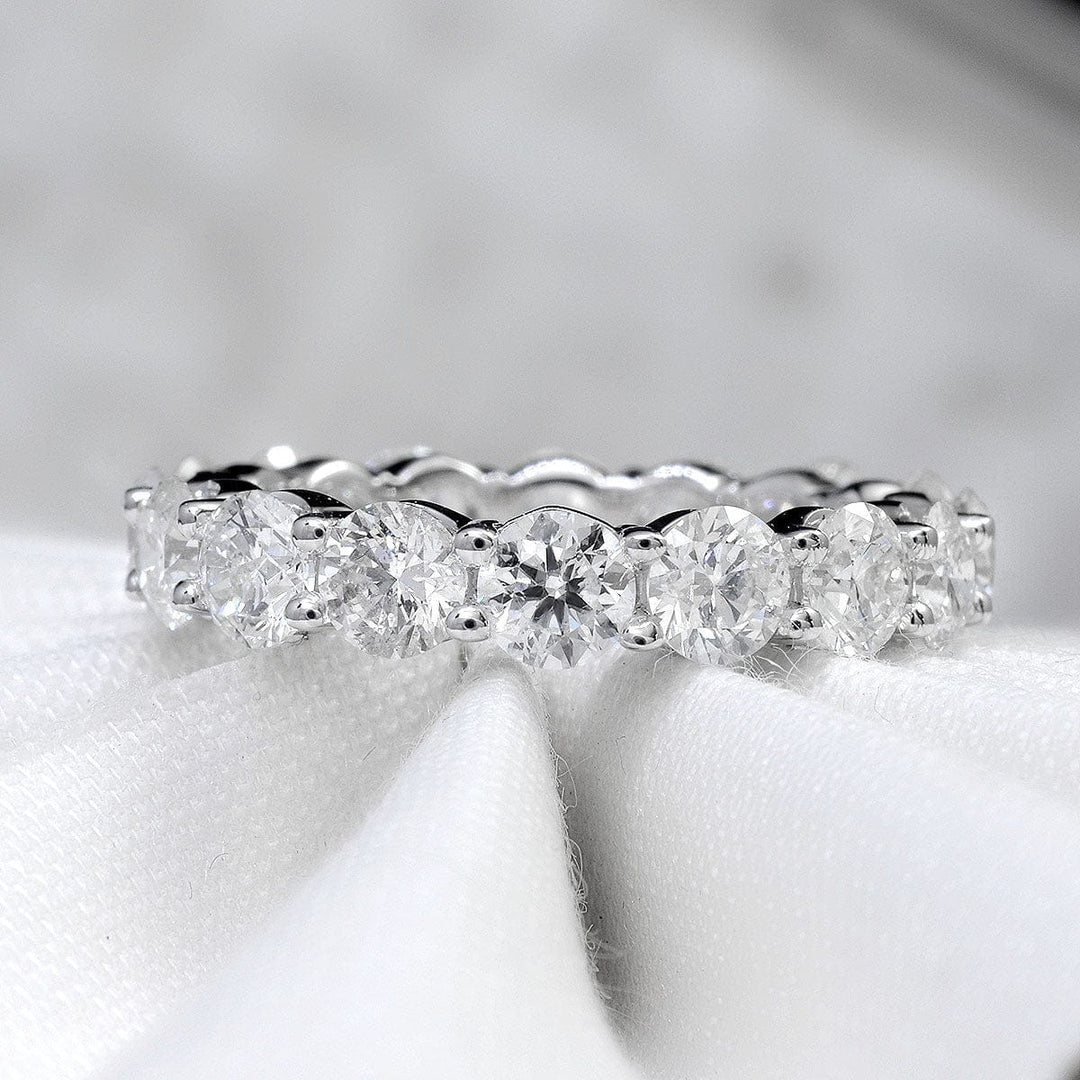 3 Ctw Round Cut Diamond Eternity Ring F-G Color VS1