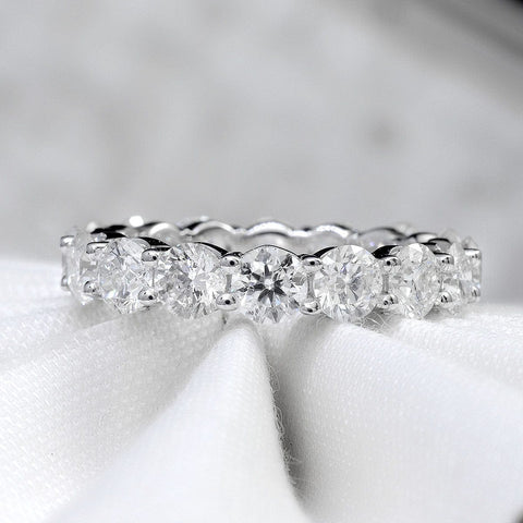 3.00 Carat Round Cut Diamond Eternity Ring F-G Color VS1