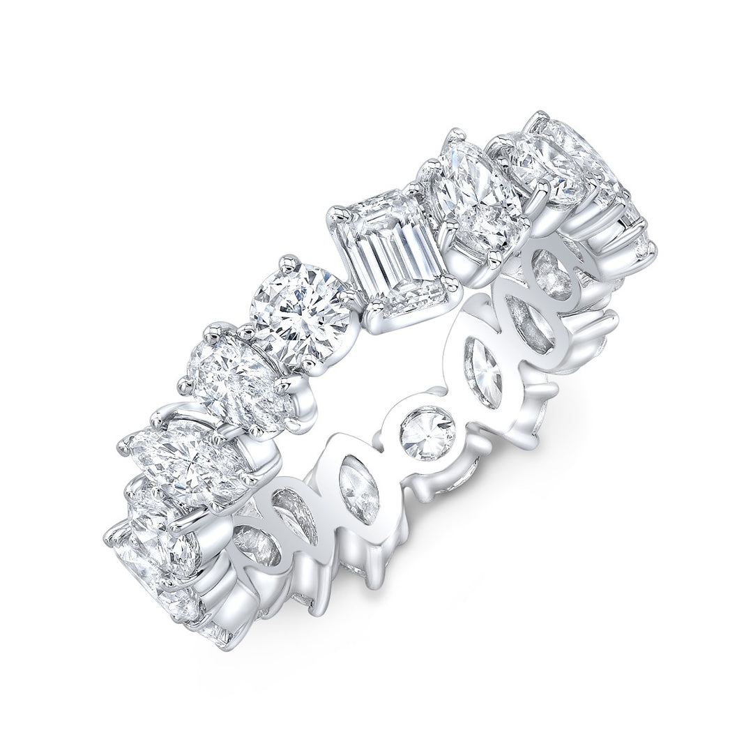 mixed shape diamond eternity band