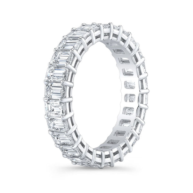 Emerald Cut Eternity Band Lab Grown