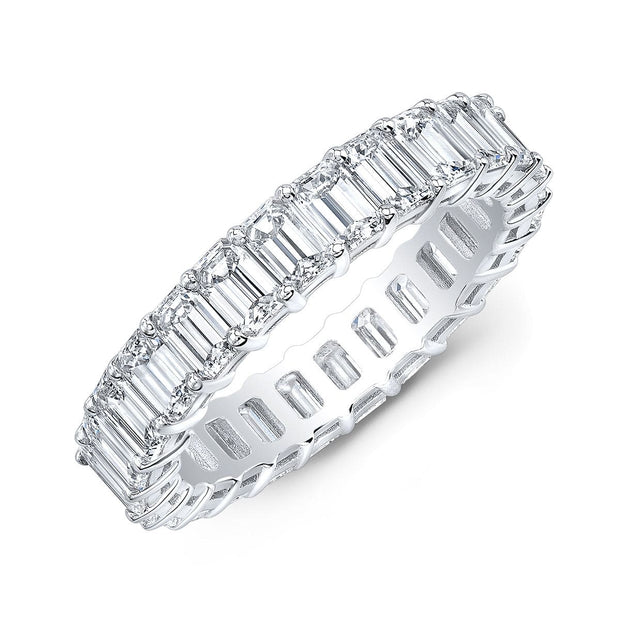 Emerald Cut Eternity Band Lab Grown