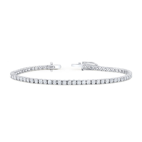 3 Carats Tennis Bracelet Natural Earth Mined Diamonds G Color SI1 Clarity